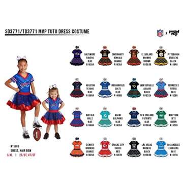 MODERN HERO Indianapolis Colts Girl's NFL MVP Tailgate Tutu Dress Costume, Size Medium