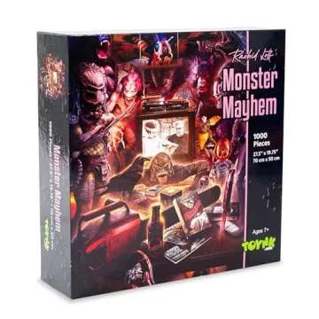 Monster Mayhem 1000-Piece Jigsaw Puzzle by Rachid Lotf | Fun Brain Teaser, Toys & Games | 28 x 20 In...