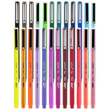 Marvy Uchida Le Pen Flex - 24 Colors - Colored Calligraphy Pens for Journaling - Quick Drying, Smudg...