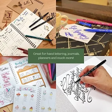 Marvy Uchida Le Pen Flex 24 Colors - Vibrant Brush Pens for Artists