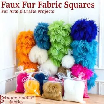 Barcelonetta Faux Fur Fabric | Pre-Cut Soft Material for DIY Projects