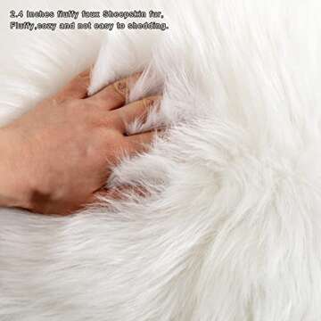 Asuprui Unstuffed Floor Pillow Meditation Cushion No Filler Large Floor Cushion for Sitting Fluffy Floor Seat Cushion Fuzzy Oversized Seat Pillow for Adult 24X24X6 Inches White Round Cover ONLY