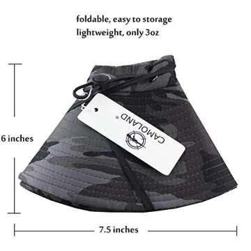 CAMOLAND Summer Fishing Sun Boonie Hat Camouflage Outdoor UV Protection Large Brim Bucket Safari Cap Breathable Mesh