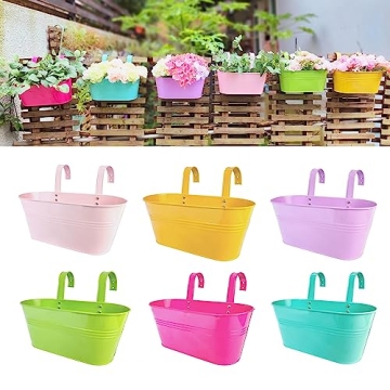 Colorful LaLaGreen Hanging Planters - 6 Pack for Decor