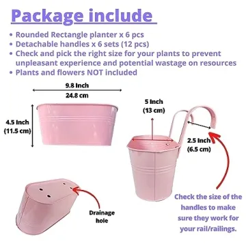 Colorful LaLaGreen Hanging Planters - 6 Pack for Decor