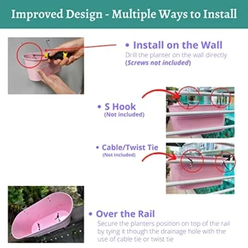 Colorful LaLaGreen Hanging Planters - 6 Pack for Decor