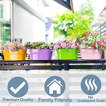 Colorful LaLaGreen Hanging Planters - 6 Pack for Decor