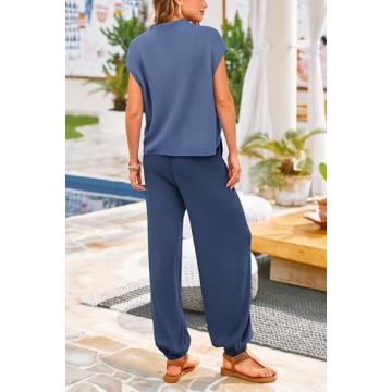 PRETTYGARDEN Women's Summer Knit Sweater & Pants Set