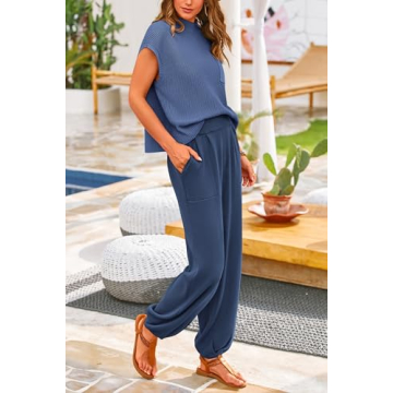 PRETTYGARDEN Women's Summer Knit Sweater & Pants Set