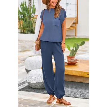 PRETTYGARDEN Women's Summer Knit Sweater & Pants Set