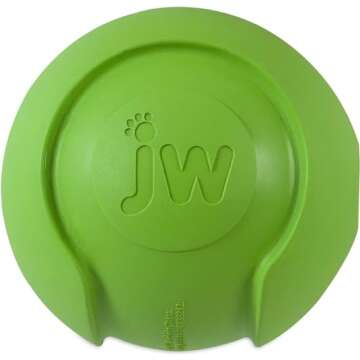 JW Pet Company iSqueak Bouncin' Baseball Dog Toy, Medium (Colors Vary)