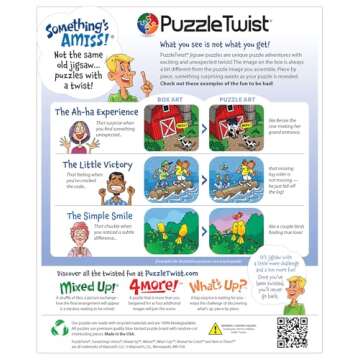 PuzzleTwist Jigsaw Puzzle | Moon Over Minneapolis | Something's Amiss! Series | 1000 Pieces | State Pride Family Pastime