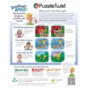 PuzzleTwist Jigsaw Puzzle | Moon Over Minneapolis | Something's Amiss! Series | 1000 Pieces | State Pride Family Pastime