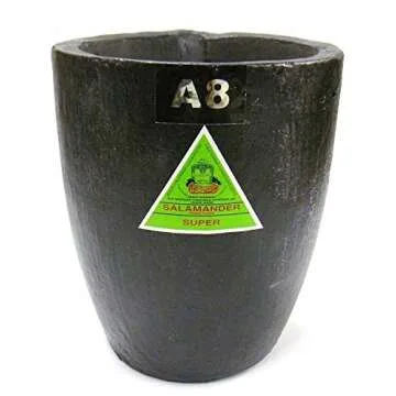 Salamander CRUIBLES A-8 Clay Graphite Melting Crucible Furnace MELT Silver Brass (LZ 8 UPS 10X10X10) NOVELTOOLS