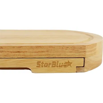 StarBlue Large Oak Cheese Board Set with Knives