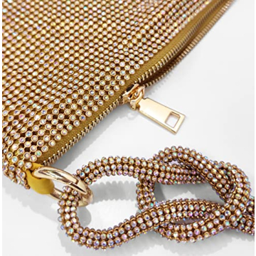 Rhinestone Hobo Bag Sparkly Evening Handbag for Women