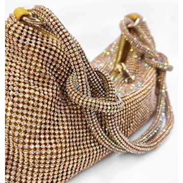 Rhinestone Hobo Bag Sparkly Evening Handbag for Women