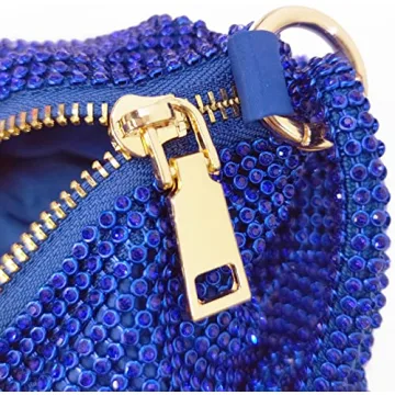 Luxurious Rhinestone Hobo Bag Sparkling Evening Purse Women