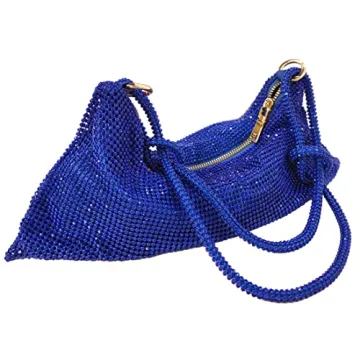 Luxurious Rhinestone Hobo Bag Sparkling Evening Purse Women