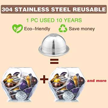 CAPMESSO Reusable Vertuoline Coffee Capsule for Eco-Friendly Brewing