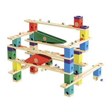 Hape Wooden Quadrilla Marble Run Vertigo - 134-Piece STEM Educational Toy for Kids