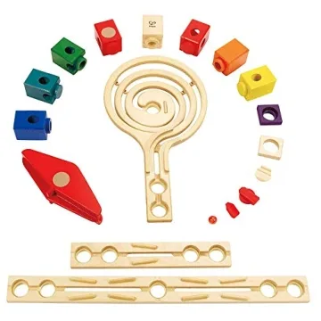 Hape Wooden Quadrilla Marble Run Vertigo 134-Piece STEM Toy