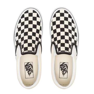 Vans Men's Classic Slip On Platform, Black/White Checker, Size 6.5