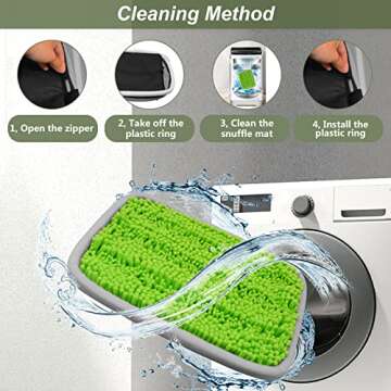 Bakumon Snuffle Mat for Dogs 21x16Inch Interactive Sniff Mats for Large Medium Small Breed Dog Pet,Snuffle Bowl Mat Nosework Training Foraging Pad Feed Game Stress Relief (Green)