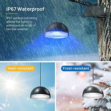 Linkind Comet Solar Pendant Light for Outdoor Decor