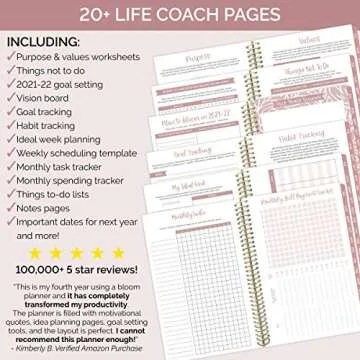 bloom daily planners 2021-2022 Academic Year Day Planner & Calendar (July 2021 - July 2022) - 6” x 8.25” - Weekly/Monthly Agenda Organizer with Stickers and Bookmark - Leopard