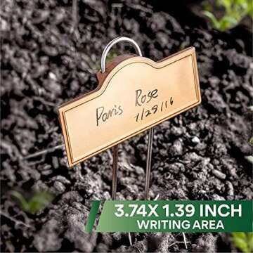 Stylish 25 Pack Metal Plant Labels for Outdoor Use