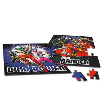 Interactive Pink Ranger Puzzle Set for Kids - 2 Puzzles & Stickers