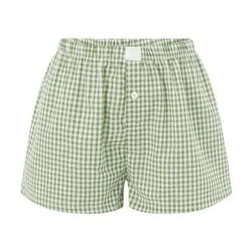 Stylish Y2K Plaid Boxer Shorts for Women | Cute Lounge Wear