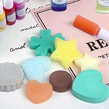 LET’S Resin 18 Colors Epoxy Pigment, Opaque Liquid Resin Colorant Each 0.35oz,Odorless Epoxy Resin Dye Solid Color Liquid Dye for Resin Jewelry DIY Crafts Art Making