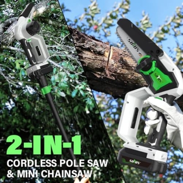 SOYUS Cordless Pole Saw & Mini Chainsaw - Powerful & Convenient