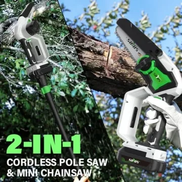 SOYUS Cordless Pole Saw & Mini Chainsaw - Powerful & Convenient