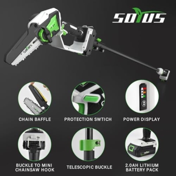 SOYUS Cordless Pole Saw & Mini Chainsaw - Powerful & Convenient