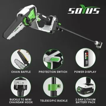 SOYUS Cordless Pole Saw & Mini Chainsaw - Powerful & Convenient