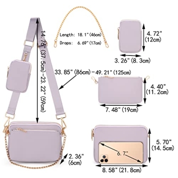 UTO Small Crossbody Bags 3 in 1 Fashion Purse