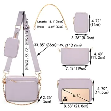 UTO Small Crossbody Bags 3 in 1 Fashion Purse