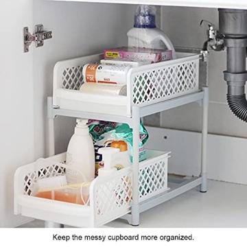 Efficient Moryimi 2 Tier Under Sink Organizer for All Spaces