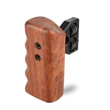 CAMVATE Left-Hand Wood Handle for DSLR Video Rigs