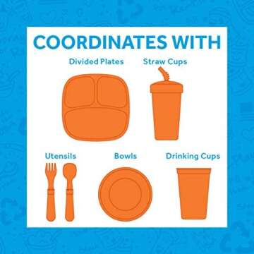 Re-Play 7" Toddler Plates Set of 3 - Eco-Friendly & Durable