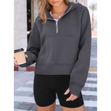 AUTOMET Womens Hoodies Half Zip Sweatshirts Fleece Jackets Tops Oversized Pullover Fall Outfits 2025...