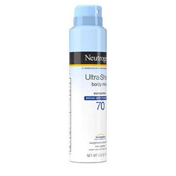 Neutrogena Ultra Sheer Spf#70 Body Mist Full Reach Spray 5 Ounce (148ml) (3 Pack)