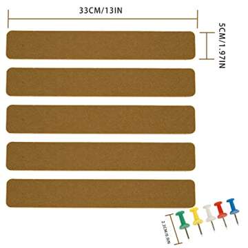 Bulletin Board Cork Board Cork Boards for Walls Cork Board for Office Pin Board Bulletin Boards for Walls (Brown)