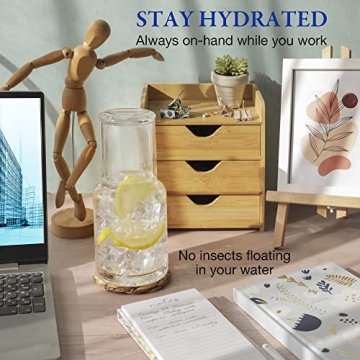 Elegant Bedside Water Carafe and Glass Set for Home