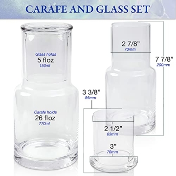 Elegant Bedside Water Carafe and Glass Set for Home