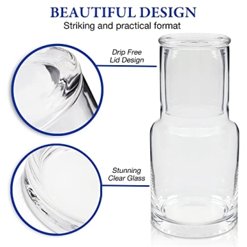 Elegant Bedside Water Carafe and Glass Set for Home