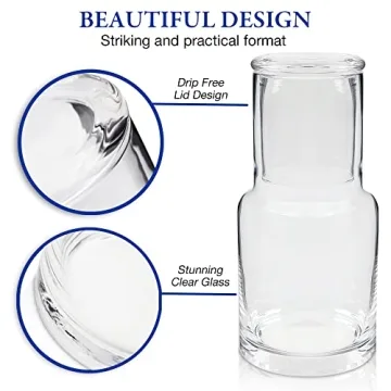 Elegant Bedside Water Carafe and Glass Set for Home